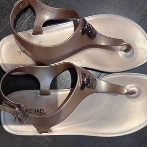 Michael Kors Brown Rose Jelly Sandals Size 7
